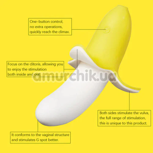 Вібратор для точки G Banana Bliss, жовтий