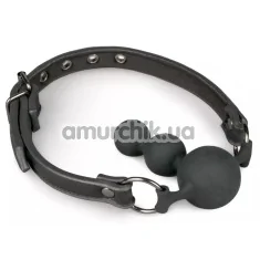 Кляп Easy Toys Pecker Gag Triple Ball Silicone Gag, черный - Фото №1