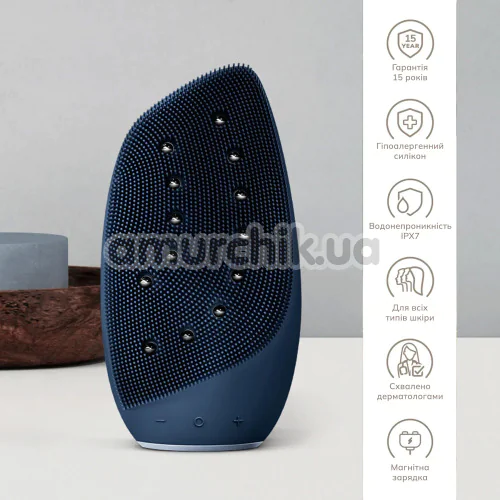 Щетка для лица Geske Sonic Thermo Facial Brush & Face-Lifter 8 in 1, синяя