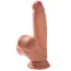 Фаллоимитатор King Cock Plus 7 Triple Density Cock With Swinging Balls, светло-коричневый - Фото №1