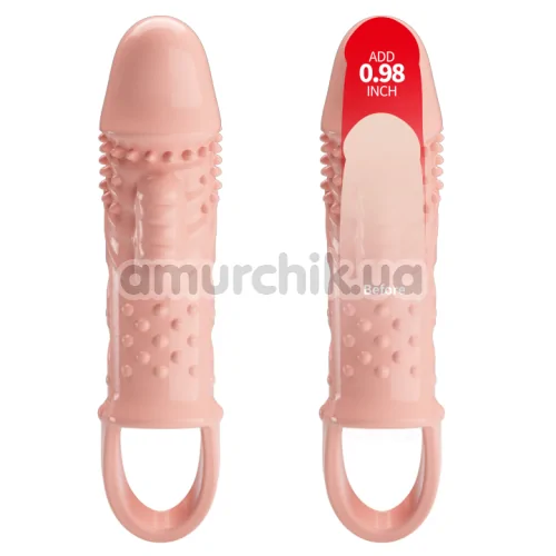 Насадка на пенис с вибрацией Pretty Love Penis Sleeve Cecelia, телесная