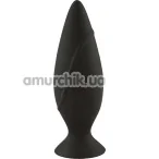 Анальная пробка Malesation Large Silicone Butt Plug, черная - Фото №1