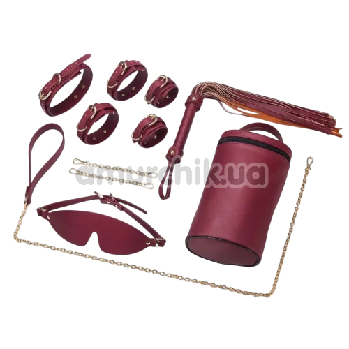 Бондажный набор Roomfun BDSM Kit, бордовый
