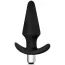 Анальна пробка з вібрацією Discover Vibrating Silicone Anal Plug, чорна - Фото №2