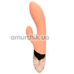 Вібратор Loveline Ultra Soft Silicone Rabbit Vibrator, помаранчевий - Фото №1