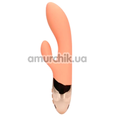Вібратор Loveline Ultra Soft Silicone Rabbit Vibrator, помаранчевий - Фото №1