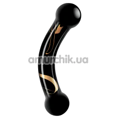 Фалоімітатор Secret Kisses 5.5 Handblow Double Ended Dildo, чорний - Фото №1