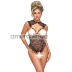 Боди Abierta Fina Crotchless Body, черное - Фото №1