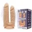 Подвійний вібратор Silexd Premium Silicone Dildo Model 1 Size 8-7, тілесний - Фото №3