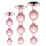 Набор анальных пробок Rosy Gold Nouveau Metal Butt Plug Set 3 Pieces, розовый - Фото №1