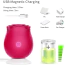 Симулятор орального сексу для жінок з вібрацією Boss Series Rose Massager, бордовий - Фото №4