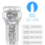 Мастурбатор Kiiroo Feel Pocket Male Masturbator PBC (Crystal Texture), прозрачный - Фото №10