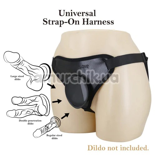 Трусики для страпона Pretty Love Harness Briefs Caludio I, черные