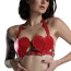 Бюстгальтер Feral Feelings Hearts Bra Leather, червоний - Фото №2