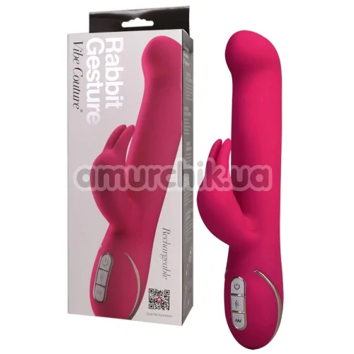 Вибратор Vibe Couture Rabbit Gesture, розовый