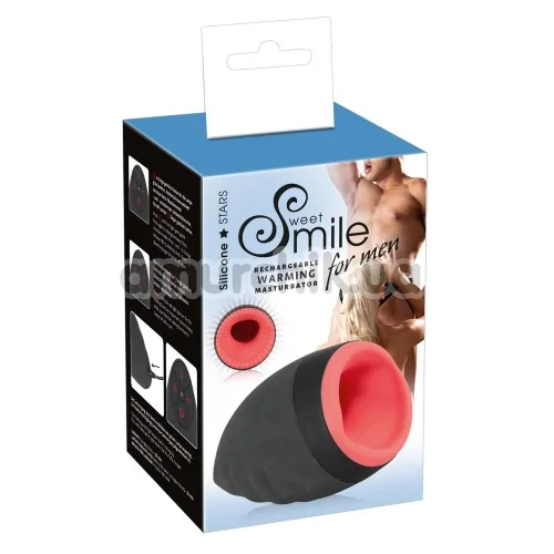Симулятор орального сексу з вібрацією і підігрівом Smile Rechargeable Warming Masturbator