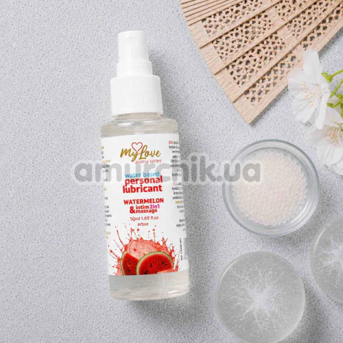 Масажний лубрикант MyLove Aroma Series Personal Lubricant 2in1 Watermelon - кавун, 50 мл