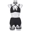 Комплект Star Night Garter Strap Set, черный: бюстгальтер + трусики-стринги + пояс для чулок + гартеры - Фото №4