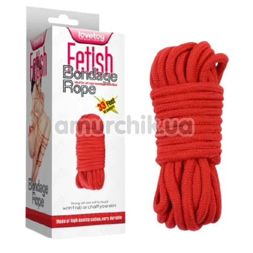Веревка Fetish Bondage Rope, красная