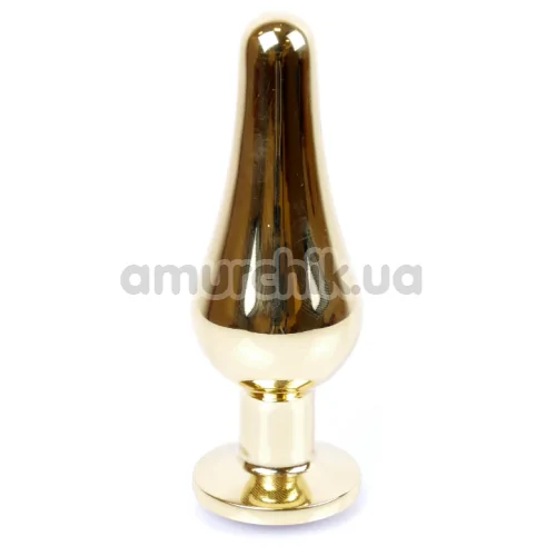 Анальная пробка с красным кристаллом Boss Series Exclusivity Jewellery Gold Plug, золотая