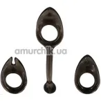 Набір з 3 ерекційних кілець Expandable Cock Rings, чорний - Фото №1