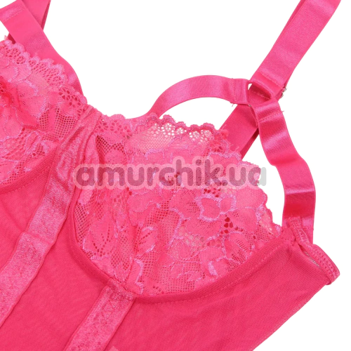 Боди Star Night Sexy Lace Strap Teddy, розовое
