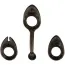 Набор из 3 эрекционных колец Expandable Cock Rings, черный - Фото №1