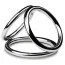 Ерекційне кільце Unbendable Triad Chamber Metal Cock And Ball Ring L, срібне - Фото №1