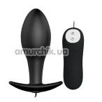 Анальна пробка з вібрацією Pretty Love Special Anal Stimulation, чорна - Фото №1