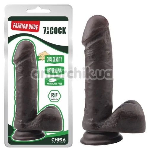 Фаллоимитатор Fashion Dude Cock 7.9, темно-коричневый