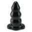 Анальная пробка Tripple Ripple Butt Plug Large, большая черная - Фото №1