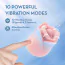 Клиторальный вибратор с подвижным язычком и губами Blush Kissing Rose, розово-голубой - Фото №11