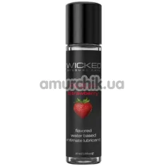 Оральный лубрикант Wicked Aqua Strawberry - клубника, 30 мл - Фото №1