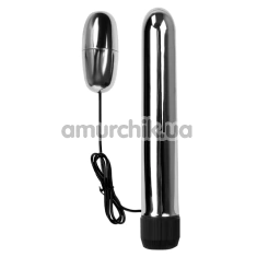 Вибратор с виброяйцом Multiple Vibrator, серебряный - Фото №1