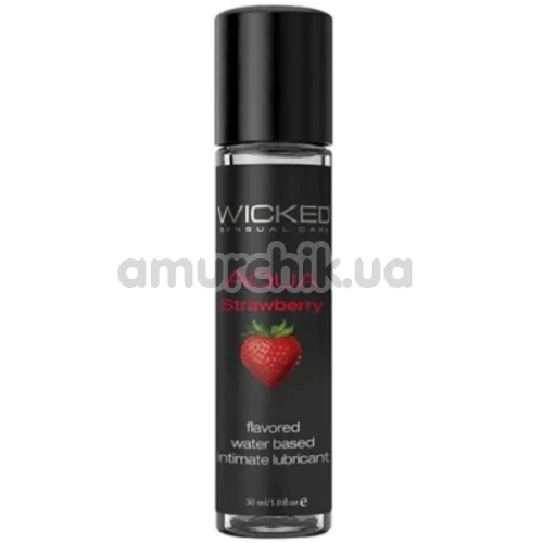 Оральний лубрикант Wicked Aqua Strawberry - полуниця, 30 мл