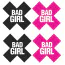 Украшения для сосков Eye Candy Peekaboos Bad Girl - крестики, черные и розовые - Фото №1