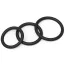 Набор из 3 эрекционных колец Men's Play Set of 3 Cock Rings B7, черный - Фото №2