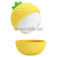 Клиторальный вибратор с пульсацией Pretty Love Pineapple Secret, желтый - Фото №1