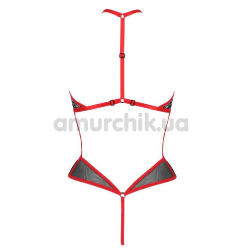 Боді Passion Free Your Senses Erotic Line Satara, чорно-червоне