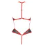Боді Passion Free Your Senses Erotic Line Satara, чорно-червоне - Фото №4