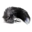 Анальная пробка с черно-белым хвостиком Alive Anal Pleasure Black And White Fox Tail S, серебряная - Фото №1