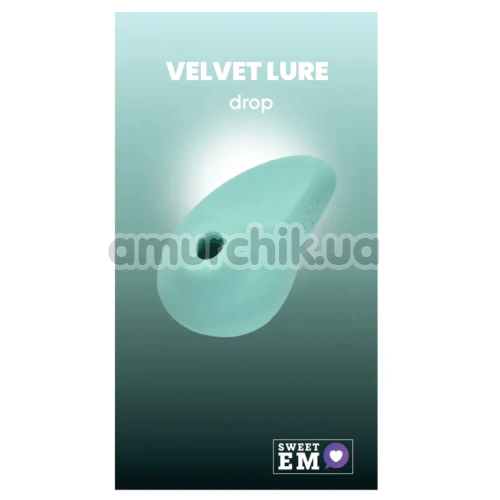 Симулятор орального сексу для жінок з вібрацією Sweet Em Velvet Lure Drop, бірюзовий