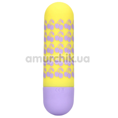 Кліторальний вібратор Shots S-Line Sweet Vibrating Pussy Bullets I Cherryish You, жовтий