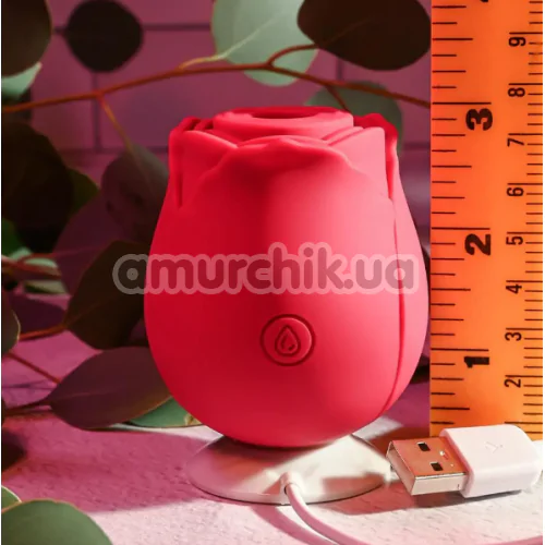 Симулятор орального секса для женщин Eve's Ravishing Rose Clit Pleaser, красный