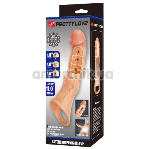 Насадка на пеніс Pretty Love Penis Sleeve Ragnar, тілесна