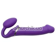 Безремневий страпон з вібрацією Strap-On-Me Vibrating Bendable Strap-On L, фіолетовий - Фото №1