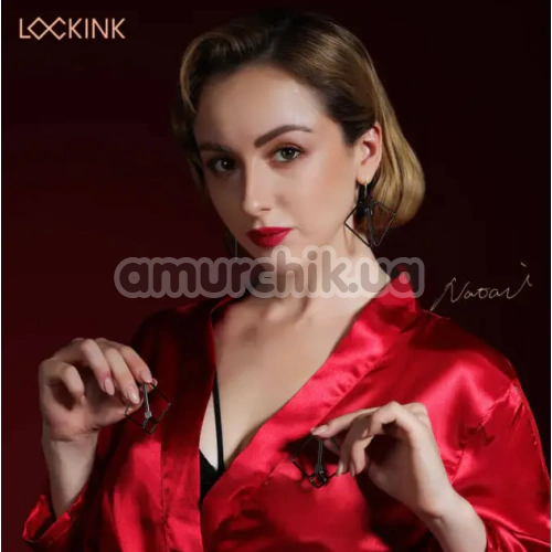 Зажимы для сосков Lockink Minimalism Metal Nipple Clamps with Heavy Pendant And Rings, серые