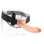 Полый страпон с вибрацией 8 Inch Vibrating Hollow Strap-On, телесный - Фото №1
