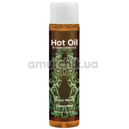 Масажна олія із зігріваючим ефектом Hot Oil By Nuei Cosmetics Choco Mint - шоколад і м'ята, 100 мл