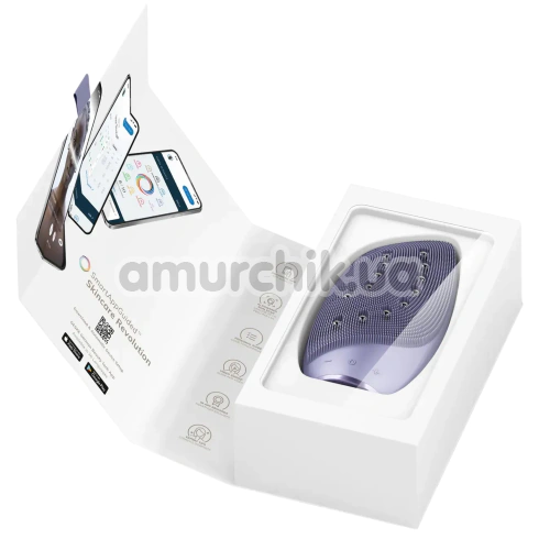 Щетка для лица Geske Sonic Thermo Facial Brush & Face-Lifter 8 in 1, сиреневая